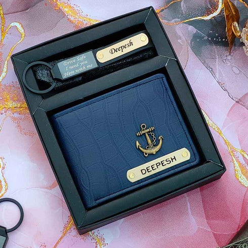 Personalised Men Wallet Combo With Charms